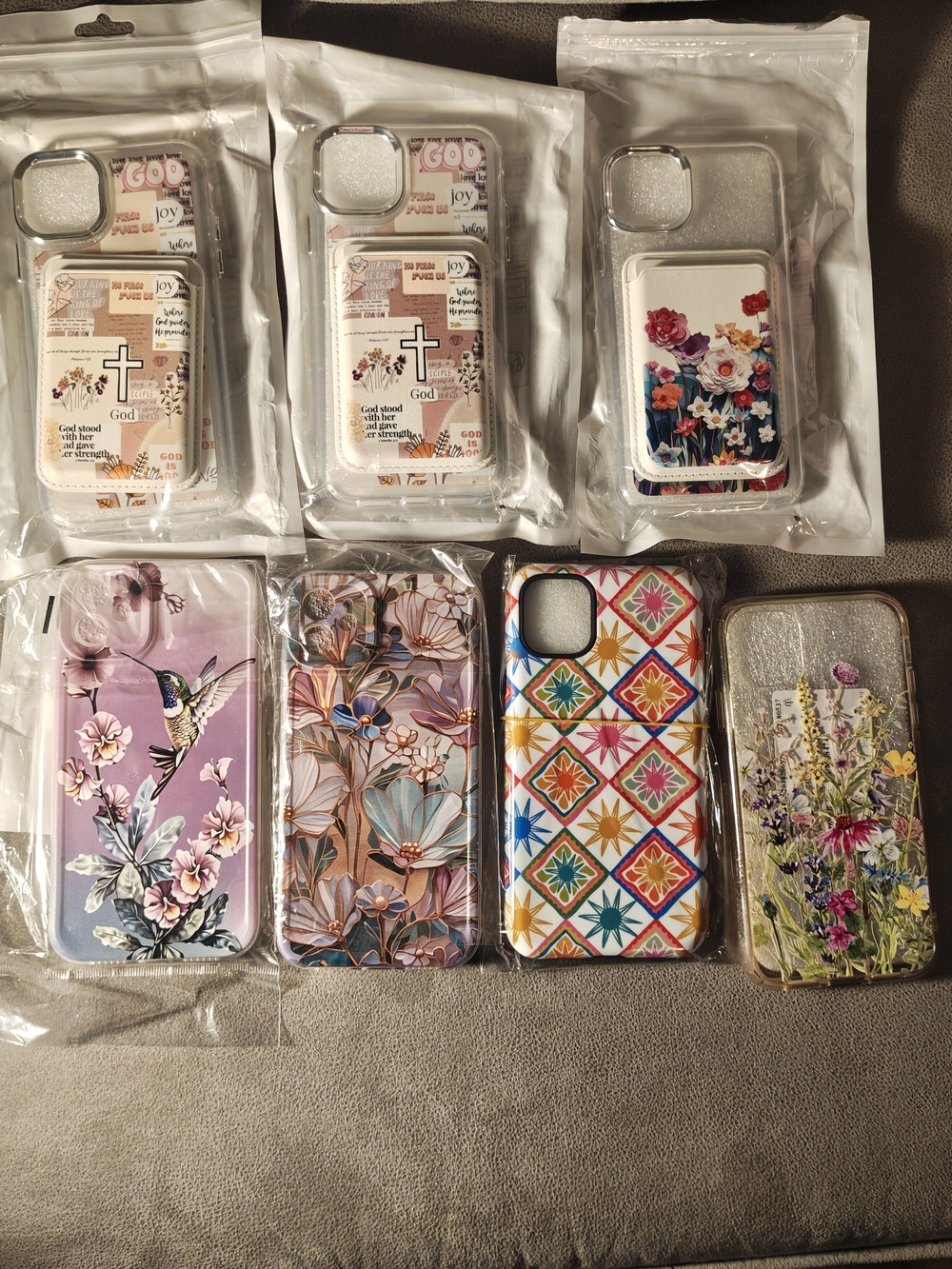 iPhone 11  Multicolor Floral & Geometric Decorative Phone Case Pack